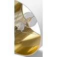 Hepburn Large Amber Glass Antique Brass Table Lamp with Ivory Gold Linen Shade