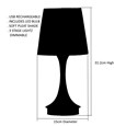 Light Wood Effect Rechargeable Table Lamp with Cream Pleat Shade