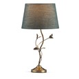 Leaf Antique Brass Table with Blue Gold Shade