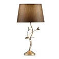 Leaf Antique Brass Table Lamp with Dark Charcoal Shade
