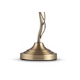 Leaf Antique Brass Table Lamp with Dark Charcoal Shade
