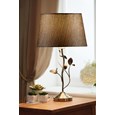 Leaf Antique Brass Table Lamp with Dark Charcoal Shade