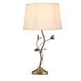 Leaf Antique Brass Table Lamp with Ivory Pleat Shade
