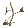 Leaf Antique Brass Table Lamp with Ivory Pleat Shade