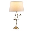 Lead Antique Brass Table Lamp with Natural Linen Shade