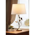 Lead Antique Brass Table Lamp with Natural Linen Shade