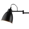 Noir Industrial Adjustable Swing Arm Black Table Desk Lamp