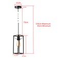 Quattro Modern Matt Black Frame Style Pendant Ceiling Light