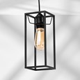 Quattro Modern Matt Black Frame Style Pendant Ceiling Light