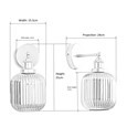 Echo Silver Wall Light Smoked Robbed Glass
