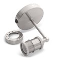 Echo Silver Wall Light Smoked Robbed Glass