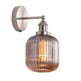 Echo Silver Wall Light Smoked Robbed Glass
