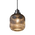 Echo Modern Pewter Wall Light with Grey Linen Shade