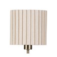 Darwen Square Stick Antique Brass Table Lamp with Natural Pleat Shade