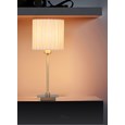 Darwen Square Stick Antique Brass Table Lamp with Natural Pleat Shade