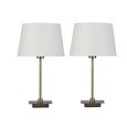(Pair) Darwen Stick Antique Brass with Cream Shade
