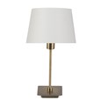 Darwen Square Stick Antique Brass Table Lamp with Cream Shade