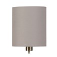Darwen Square Stick Antique Brass Table Lamp with Grey Shade
