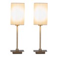 (Pair) Darwen Square Stick Antique Brass with Ivory String Shade
