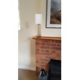 (Pair) Darwen Square Stick Antique Brass with Ivory String Shade
