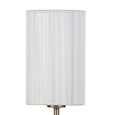 Darwen Square Stick Antique Brass Table Lamp with Large Ivory Shade