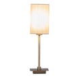 Darwen Square Stick Antique Brass Table Lamp with Large Ivory Shade