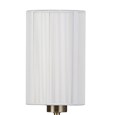 Darwen Square Stick Antique Brass Table Lamp with Small Ivory Shade