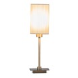 Darwen Square Stick Antique Brass Table Lamp with Small Ivory Shade