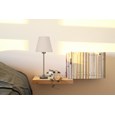 Darwen Square Stick Antique Brass Table Lamp with Natural Linen Shade