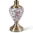 Hepburn Red Printed / Antique Table Lamp with Ivory Pleat Shade