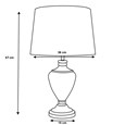 Hepburn Red Printed / Antique Table Lamp with Ivory Pleat Shade