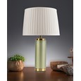 Cylinder Frosted Sage Green with Cream Pleat Shade