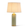 Cylinder Frosted Sage Green with Cream Pleat Shade