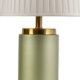 Cylinder Frosted Sage Green with Cream Pleat Shade