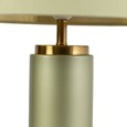 Cylinder Frosted Sage Green Table Lamp with Green Shade