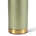 Cylinder Frosted Sage Green / Gold Effect Table Lamp with Natural Shade