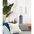 Cylinder Juniper Blue / Gold Effect with Ivory Pleat Shade
