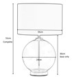 Orb Smokey Blue/Chrome Table Lamp