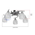 Hendon 5 Light Gold Brass Effect Semi Flush Ceiling Light