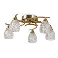 Hendon 5 Light Gold Brass Effect Semi Flush Ceiling Light