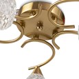 Hendon 5 Light Gold Brass Effect Semi Flush Ceiling Light