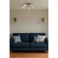Hendon 5 Light Gold Brass Effect Semi Flush Ceiling Light