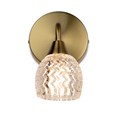 Hendon Gold Brass Effect Wall Light Single Switched