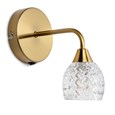 Hendon Gold Brass Effect Wall Light Single Switched