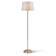 Stockholm Antique Brass Floor Lamp with Cream Pleat Shade