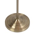 Stockholm Antique Brass Floor Lamp with Cream Pleat Shade