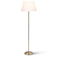 Stockholm Antique Brass Floor Lamp with Ivory Linen Shade