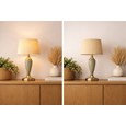 Bailey Large Sage Green Table Lamp with Beige Lined Shade