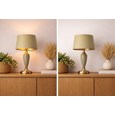 Bailey Large Sage Green Table Lamp with Green/Gold Lined Shade