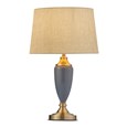 Bailey Large Juniper Blue Table Lamp with Beige Linen Shade